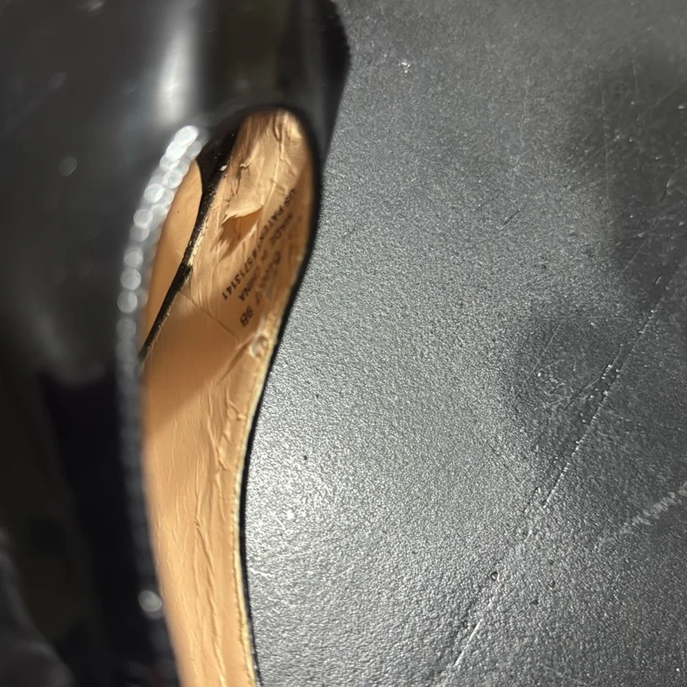 Cole‎ Haan Air Lainey patent leather peep-toe pumps in black, Size 9 B - Picture 7 of 8